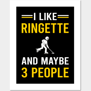 3 People Ringette Posters and Art